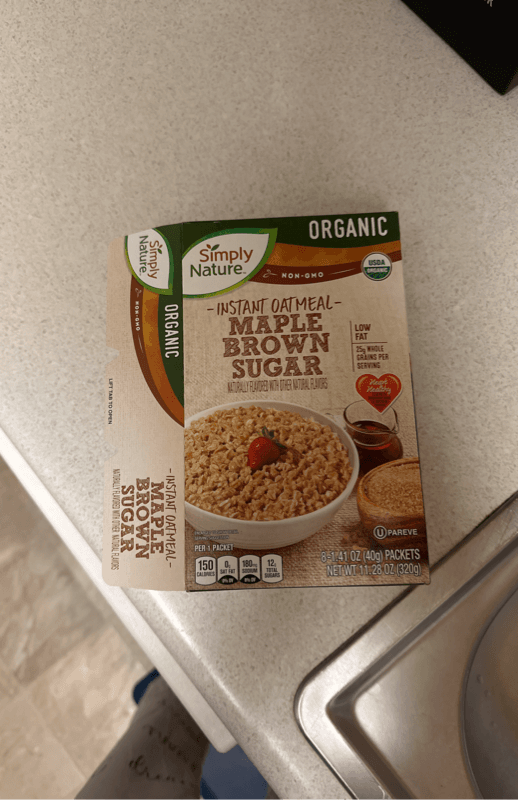 Simply Nature Maple Brown Sugar Instant Oatmeal