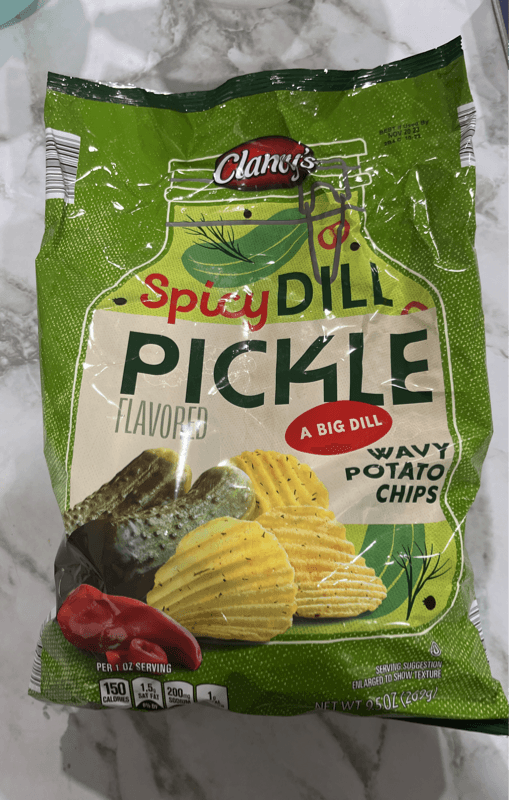 Clancy'S Spicy Dill Pickle Wavy Potato Chips