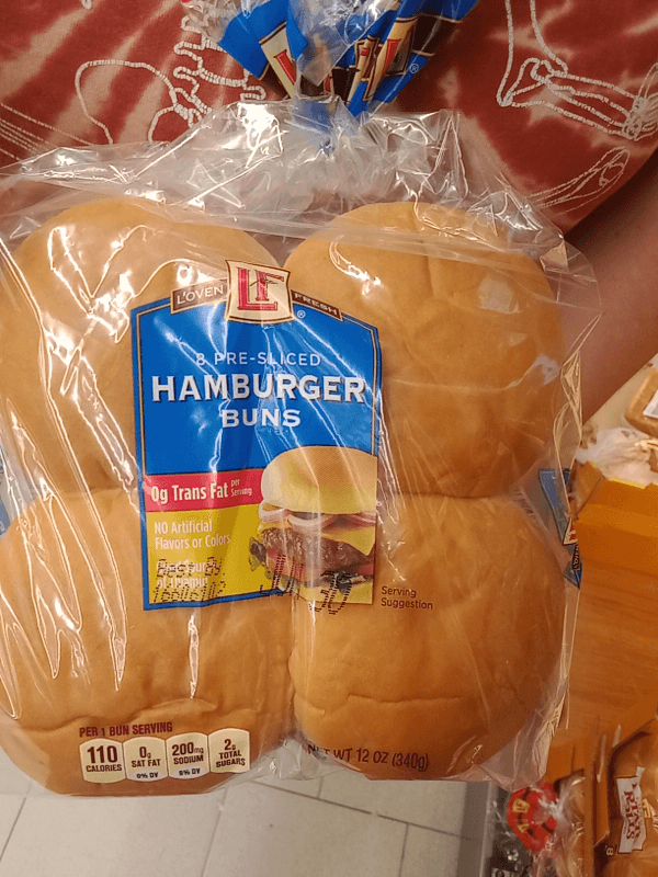 Loven Fresh 8 Pre-Sliced Hamburger Buns
