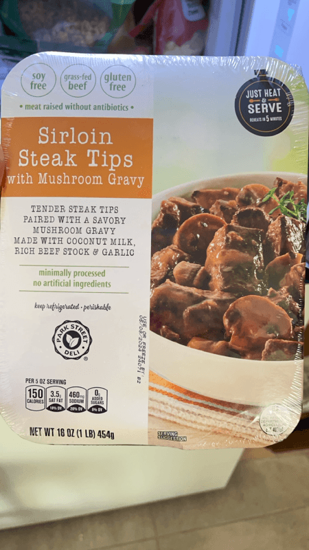 Park Street Deli Sirloin Steak Tips With Mushroom Gravy