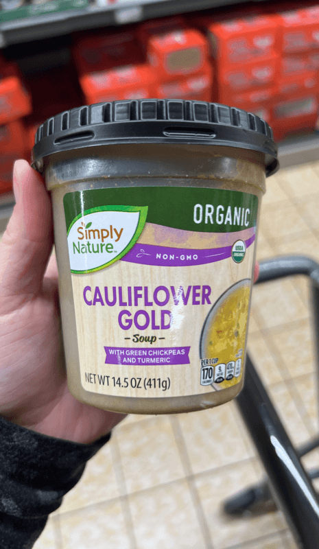 Aldi Simply Nature Organic Cauliflower Gold Soup