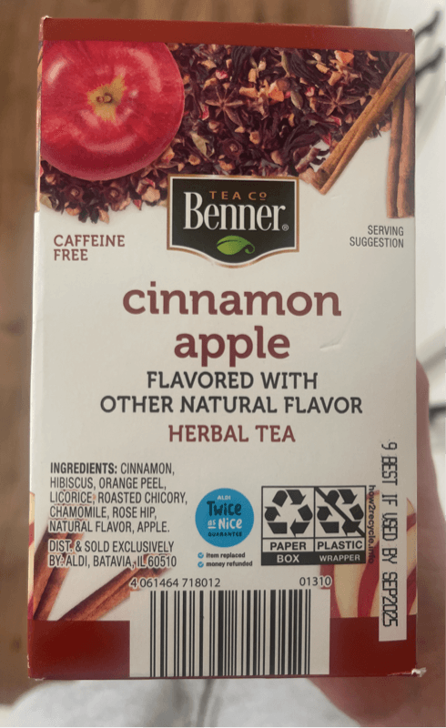 Tea Co Benner Cinnamon Apple Herbal Tea