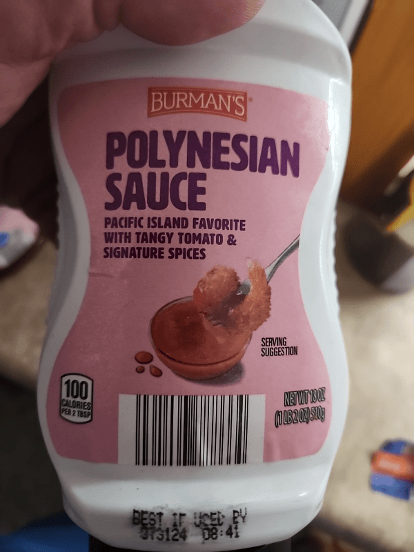Burman'S Polynesian Sauce, Pacific Island Favorite