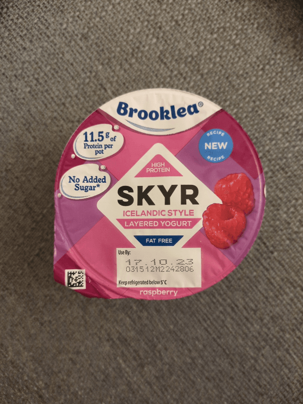 Brooklea Skyr Fat Free Icelandic Style Raspberry Yogurt