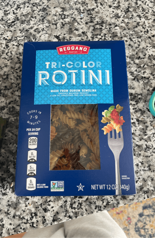 Reggano Pastas Tri-Color Rotini