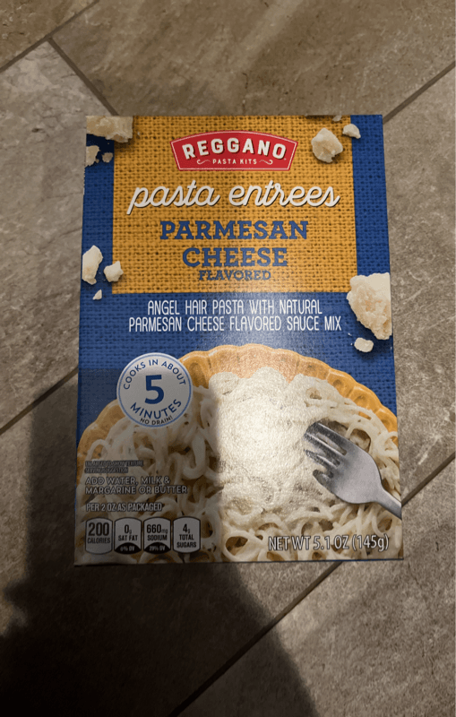 Reggano Pasta Kits Parmesan Cheese Flavored Pasta Entrees