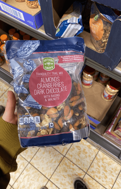Southern Grove Tranquility Trail Mix Almonds Cranberries Dark Chocolate