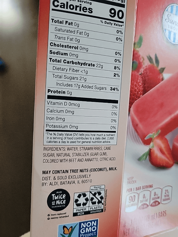 Sundae Shoppe Strawberry  Fruit Bars