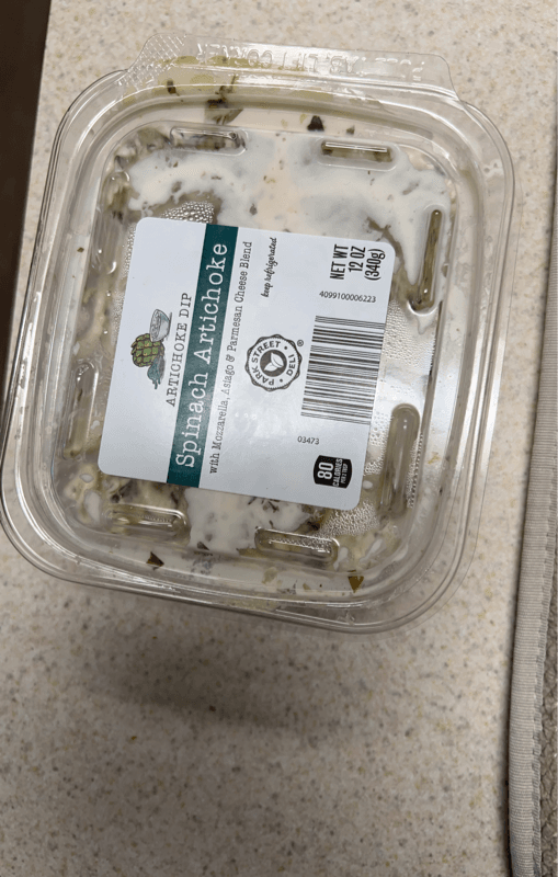 Aldi Park Street Deli Spinach Artichoke Dip