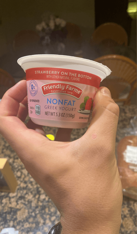 Friendly Farms Strawberry On The Bottom Nonfat Greek Yogurt