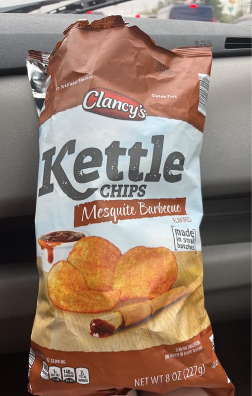 Clancy'S Kettle Chips, Mesquite Barbecue Flavor
