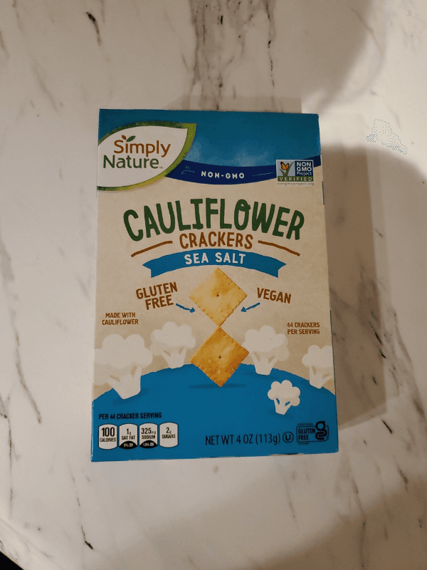 Is it Low FODMAP? Simply Nature Sea Salt Cauliflower Crackers