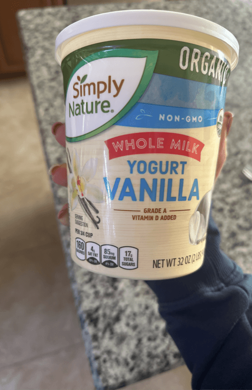 Simply Nature Organic Whole Milk Yogurt Vanilla