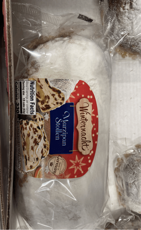Winternacht Marzipan Stollen