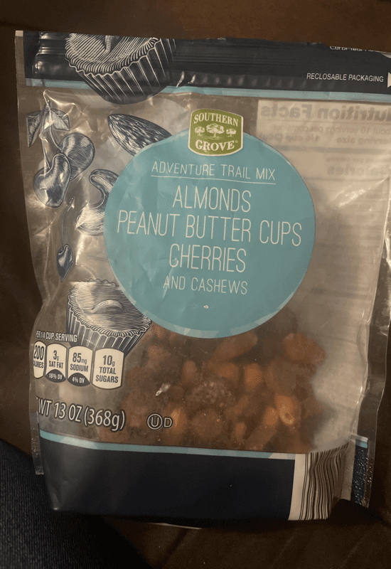 Southern Grove Adventure Trail Mix Almonds Peanut Butter Cups Cherries And Cashews