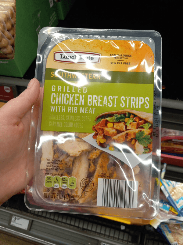 Lunch Mate Southwestern Grilled Chicken Breast Strips With Rib Meat