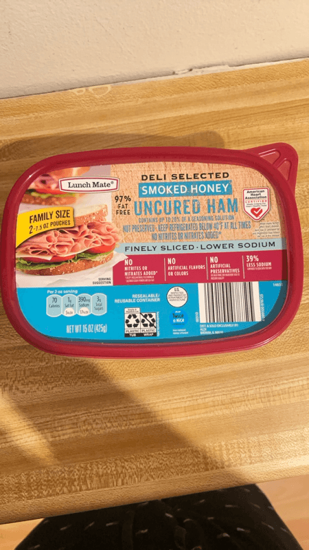 Lunch Mate Deli Selected Smoked Honey Uncured Ham