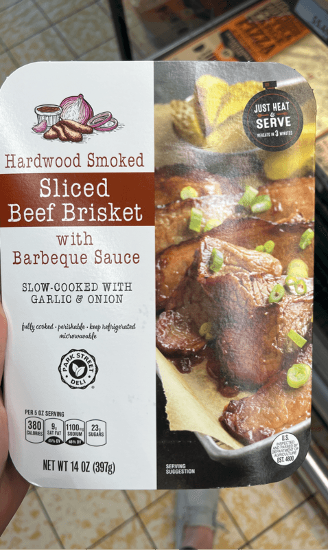 Park Street Deli Hardwood Smoked Sliced Beef Brisket With Barbeque Sauce