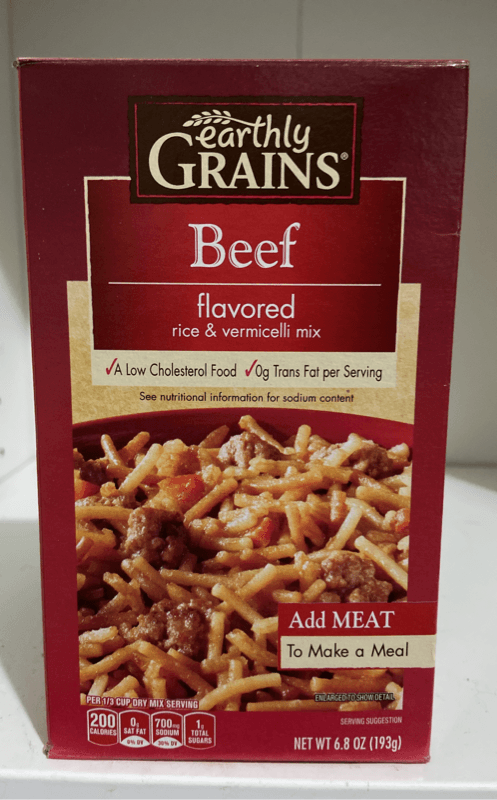Earthly Grains Beef Flavored Rice & Vermicelli Mix