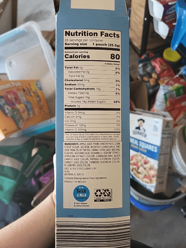 Aldi Lunch Buddies Assorted Fruit Flavored Snacks 28 Pouches