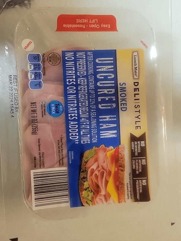 Lunch Mate Deli Style Smoked Uncured Ham