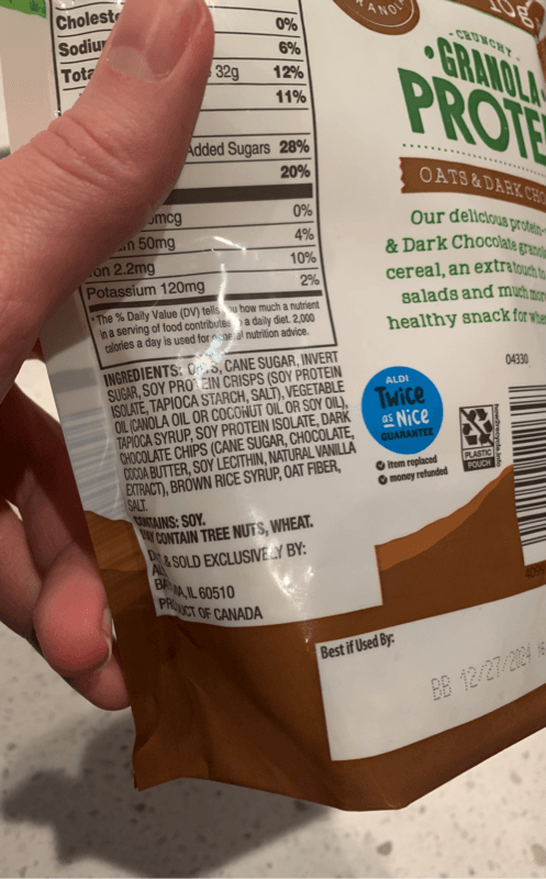 Millville Granola Crunchy Granola Protein Oats & Dark Chocolate