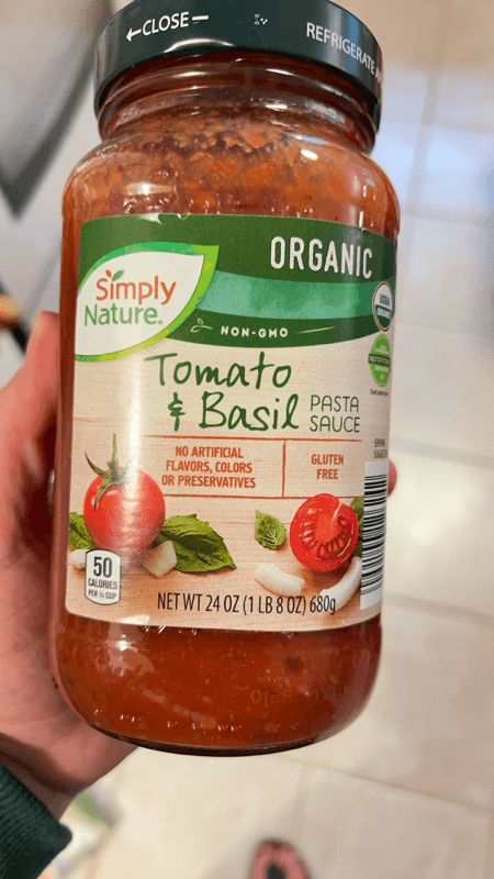 Simply Nature Organic Tomato & Basil Pasta Sauce