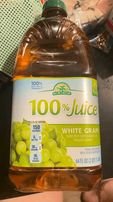 Nature'S Nectar 100% White Grape Juice