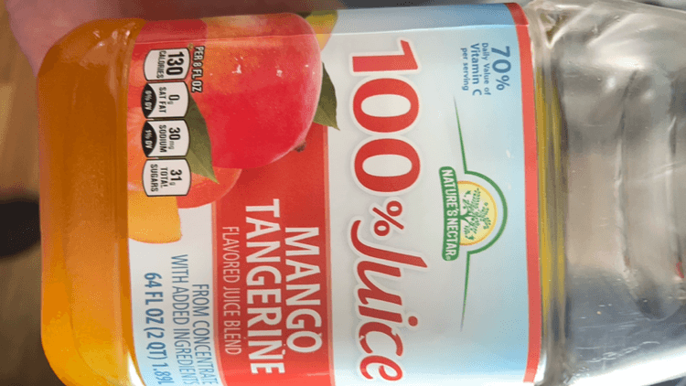 Nature'S Nectar 100% Mango Tangerine Juice