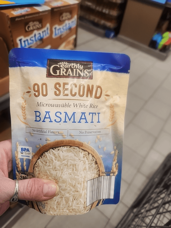 Earthly Grains 90 Second Microwavable White Rice Basmati
