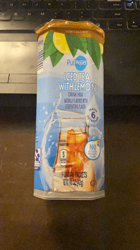 Pur Aqua Iced Tea With Lemon Drink Mix