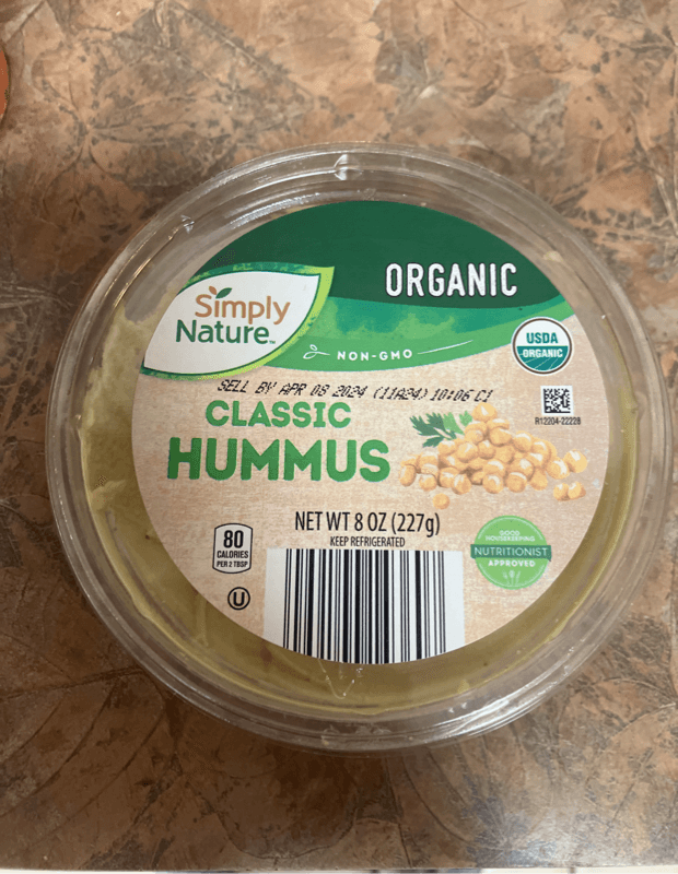 Aldi Simply Nature Organic Classic Hummus