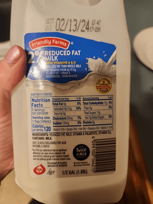 Friendly Farms 2% Reduced Fat Milk Al
