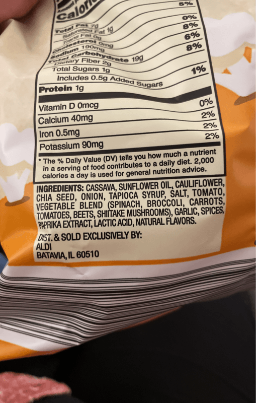 Simply Nature Cauliflower Tortilla Chips Nacho Flavored