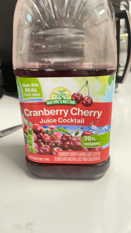 Nature'S Nectar Cranberry Cherry Juice Cocktail