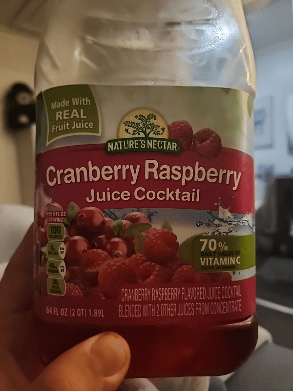 Nature'S Nectar Cranberry Raspberry Juice Cocktail