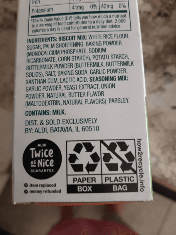 Livegfree Gluten Free Cheddar Cheese Biscuit Mix
