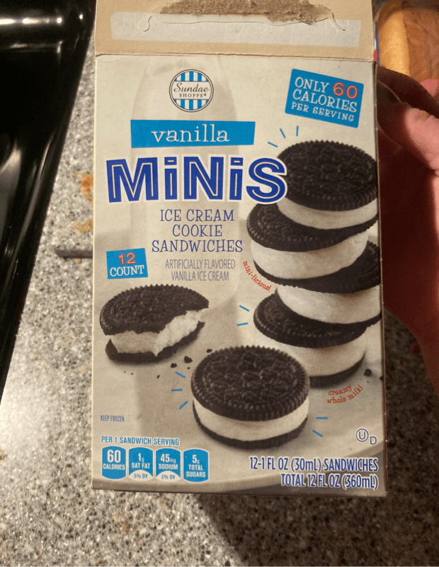 Sundae Shoppe Vanilla Minis Ice Cream Cookie Sandwiches