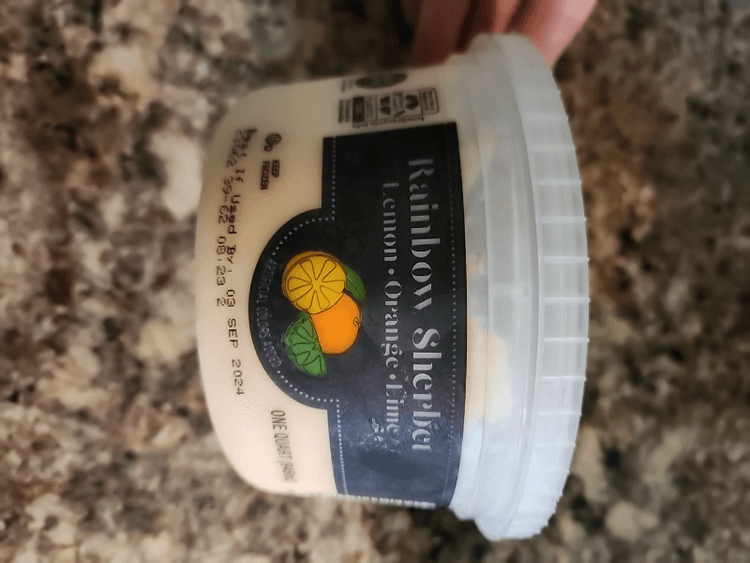 Rainbow Sherbet Lemon Orange Lime, One