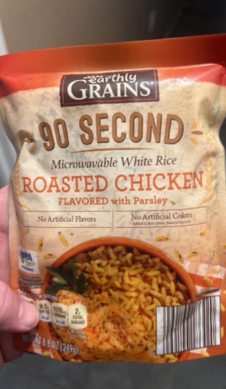 Earthly Grains 90 Second White Rice Roasted Chicken Flavored With Parsley