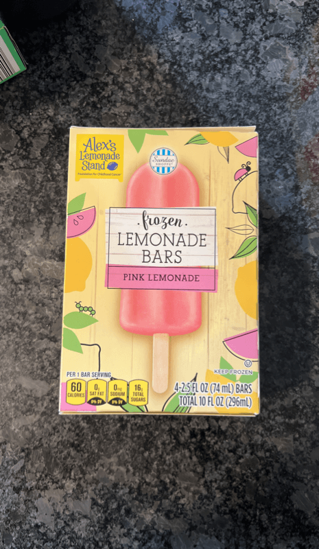 Sundae Shoppe  Lemonade Bars Pink Lemonande