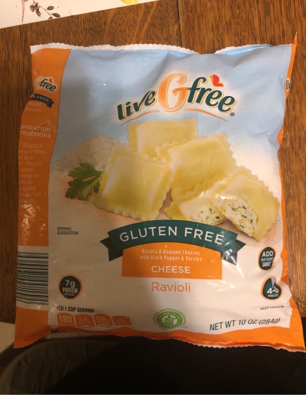 Livegfree Gluten Free Ravioli Cheese