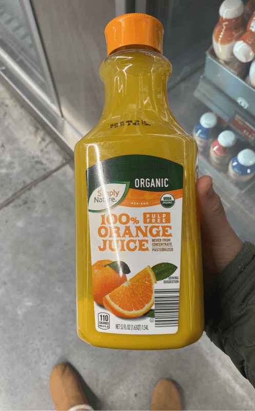 Simply Nature Organic 100% Pulp Free Orange Juice