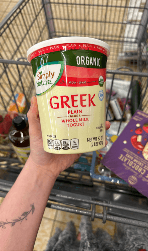 Simply Nature Organic Greek Plain Whole Milk Yogurt