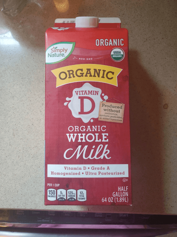 Simply Nature Organic Whole Milk Vitamin D