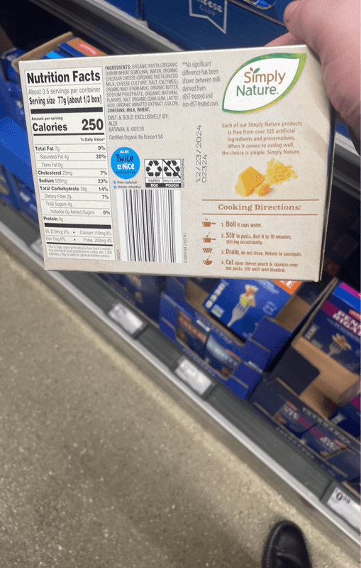 Simply Nature Organic Deluxe Macaroni & Cheese