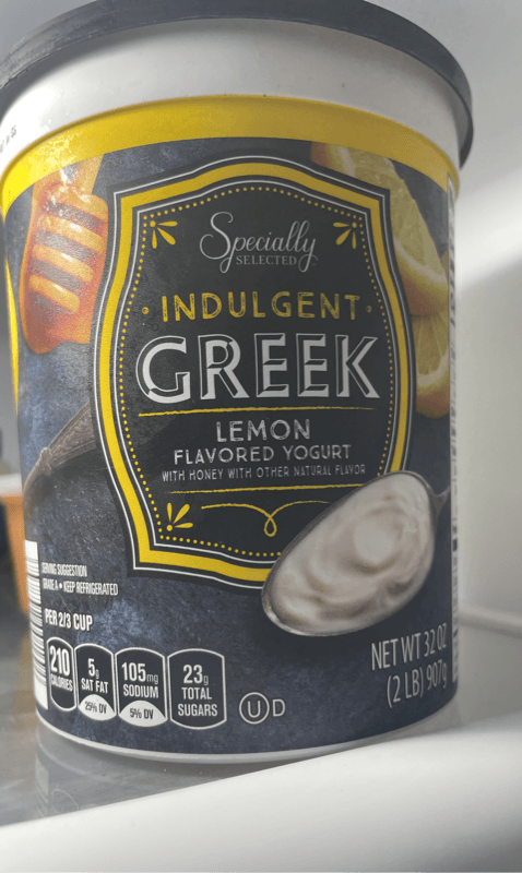 Specially Selected Indulgent Greek Lemon Flavored Yogurt