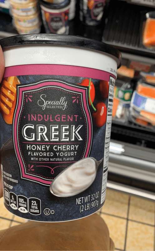 Specially Selected Indulgent Greek Honey Cherry Flavored Yogurt
