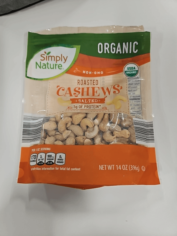 Simply Nature Organic Roasted Cashews Salted
