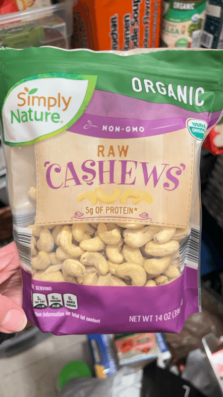 Simply Nature Raw Cashews